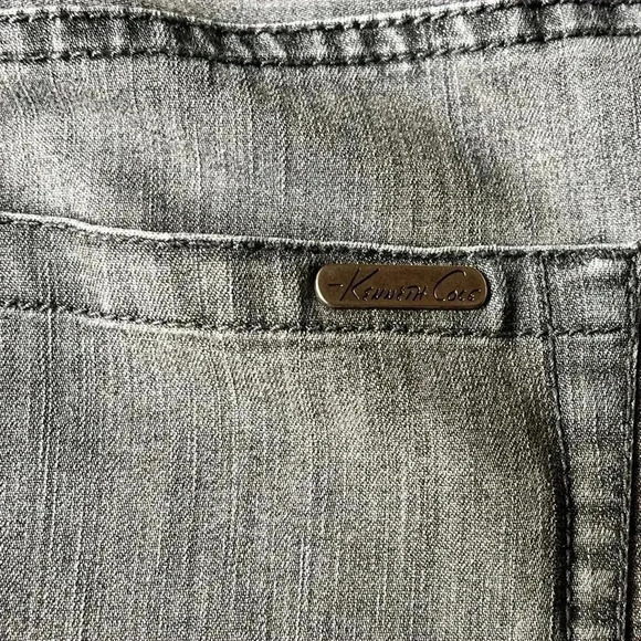KENNETH COLE DENIM JEAN MINI SKIRT WOMEN’S•SIZE 12•GREY WASH•PREOWNED• - Picture 3 of 7